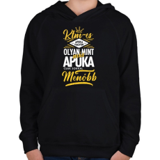 PRINTFASHION KTM-es apuka - Gyerek kapucnis pulóver - Fekete