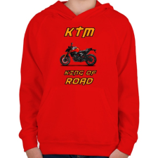 PRINTFASHION KTM - Gyerek kapucnis pulóver - Piros gyerek pulóver, kardigán