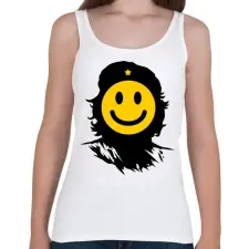 PRINTFASHION Kuba smile - Női atléta - Fehér női trikó