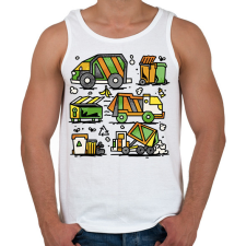 PRINTFASHION Kukásautók - Férfi atléta - Fehér atléta, trikó