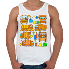 PRINTFASHION Kukásautók - Férfi atléta - Fehér