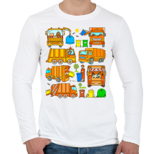 PRINTFASHION Kukásautók - Férfi hosszú ujjú póló - Fehér férfi póló