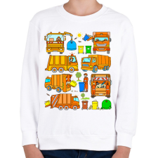 PRINTFASHION Kukásautók - Gyerek pulóver - Fehér gyerek pulóver, kardigán