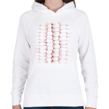 PRINTFASHION Kukoricás póló - Női kapucnis pulóver - Fehér női pulóver, kardigán