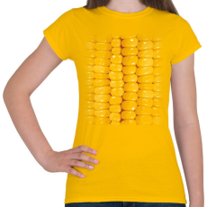 PRINTFASHION Kukoricás póló - Női póló - Sárga