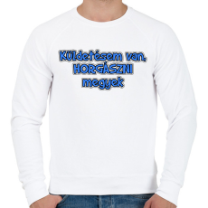 PRINTFASHION Küldetésem van, horgászni megyek - Férfi pulóver - Fehér