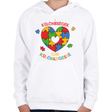 PRINTFASHION Különlegessé tesz - Gyerek kapucnis pulóver - Fehér gyerek pulóver, kardigán