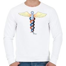PRINTFASHION Kundalíni - Férfi pulóver - Fehér férfi pulóver, kardigán