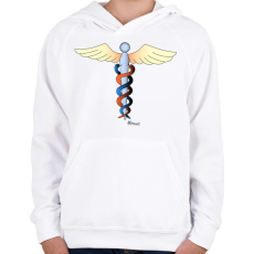 PRINTFASHION Kundalíni - Gyerek kapucnis pulóver - Fehér