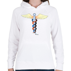 PRINTFASHION Kundalíni - Női kapucnis pulóver - Fehér