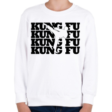 PRINTFASHION Kung fu - Gyerek pulóver - Fehér gyerek pulóver, kardigán
