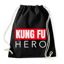 PRINTFASHION KUNG FU HERO - Sportzsák, Tornazsák - Fekete tornazsák