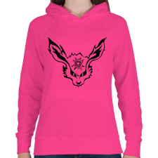 PRINTFASHION Kurama fekete - Női kapucnis pulóver - Fukszia női pulóver, kardigán