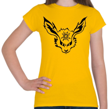 PRINTFASHION Kurama fekete - Női póló - Sárga női póló