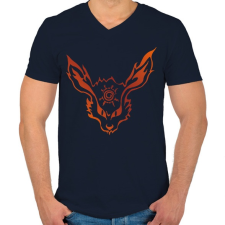 PRINTFASHION Kurama - Férfi V-nyakú póló - Sötétkék férfi póló