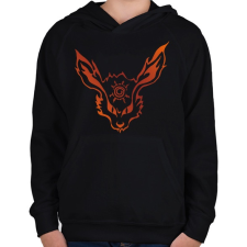 PRINTFASHION Kurama - Gyerek kapucnis pulóver - Fekete gyerek pulóver, kardigán