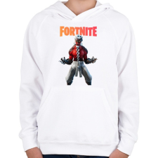 PRINTFASHION Kuro homura Fortnite - Gyerek kapucnis pulóver - Fehér gyerek pulóver, kardigán