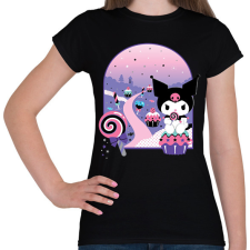 PRINTFASHION kuromi cupcake - Női póló - Fekete női póló