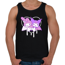 PRINTFASHION kuromi és my melody - Férfi atléta - Fekete atléta, trikó