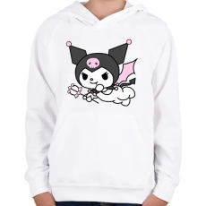 PRINTFASHION kuromi - Gyerek kapucnis pulóver - Fehér