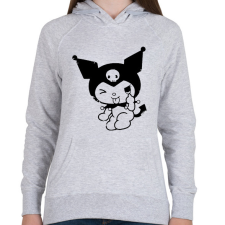 PRINTFASHION kuromi - Női kapucnis pulóver - Sport szürke női pulóver, kardigán