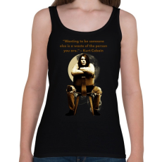 PRINTFASHION kurt cobain quotes - Női atléta - Fekete