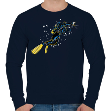 PRINTFASHION Kutakodó búvár - Férfi pulóver - Sötétkék férfi pulóver, kardigán