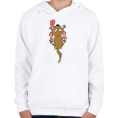 PRINTFASHION Kuty, a legjobb barát - Gyerek kapucnis pulóver - Fehér