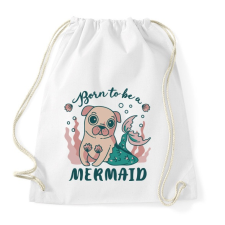 PRINTFASHION Kutya aki sellőnek született - Sportzsák, Tornazsák - Fehér tornazsák