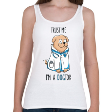 PRINTFASHION Kutya doki - DOGtor - Női atléta - Fehér