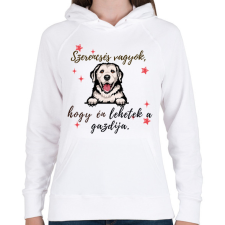 PRINTFASHION kutya fej - Női kapucnis pulóver - Fehér női pulóver, kardigán