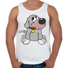 PRINTFASHION Kutya - Férfi atléta - Fehér atléta, trikó