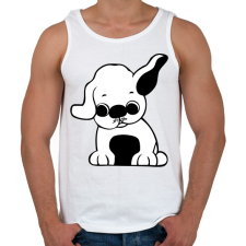 PRINTFASHION Kutya - Férfi atléta - Fehér atléta, trikó