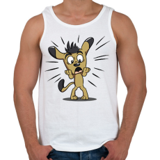 PRINTFASHION Kutya  - Férfi atléta - Fehér