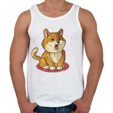 PRINTFASHION kutya - Férfi atléta - Fehér atléta, trikó