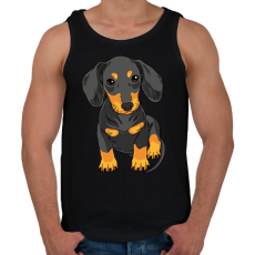 PRINTFASHION Kutya  - Férfi atléta - Fekete