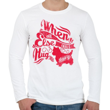 PRINTFASHION Kutya - Férfi hosszú ujjú póló - Fehér férfi póló