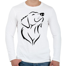 PRINTFASHION Kutya  - Férfi hosszú ujjú póló - Fehér