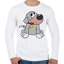 PRINTFASHION Kutya - Férfi hosszú ujjú póló - Fehér férfi póló