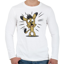 PRINTFASHION Kutya  - Férfi hosszú ujjú póló - Fehér férfi póló