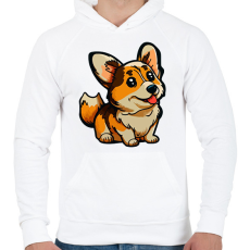 PRINTFASHION Kutya  - Férfi kapucnis pulóver - Fehér