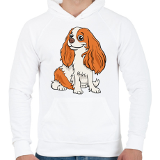 PRINTFASHION kutya - Férfi kapucnis pulóver - Fehér