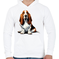 PRINTFASHION Kutya  - Férfi kapucnis pulóver - Fehér