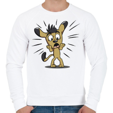 PRINTFASHION Kutya  - Férfi pulóver - Fehér férfi pulóver, kardigán