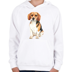 PRINTFASHION Kutya  - Gyerek kapucnis pulóver - Fehér