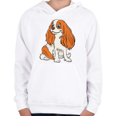 PRINTFASHION kutya - Gyerek kapucnis pulóver - Fehér