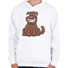 PRINTFASHION kutya - Gyerek kapucnis pulóver - Fehér