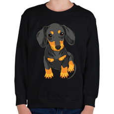 PRINTFASHION Kutya  - Gyerek pulóver - Fekete