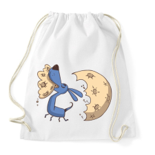 PRINTFASHION Kutya hold -sajt  - Sportzsák, Tornazsák - Fehér tornazsák