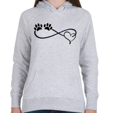 PRINTFASHION Kutya imádat - Női kapucnis pulóver - Sport szürke női pulóver, kardigán